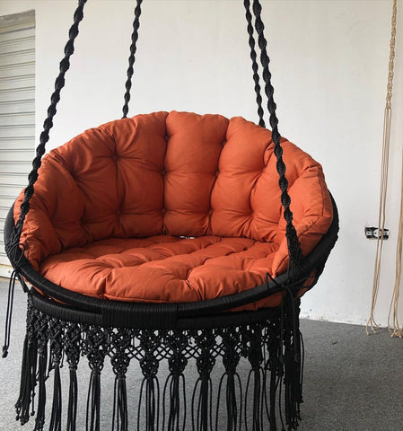 Beautiful Garden Macrame swing, Macrame hammock, Hanging woven swing