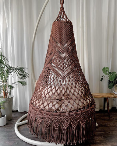 Beautiful Bohemian Macrame Swing Chair, Hanging Hammock Swing Chair