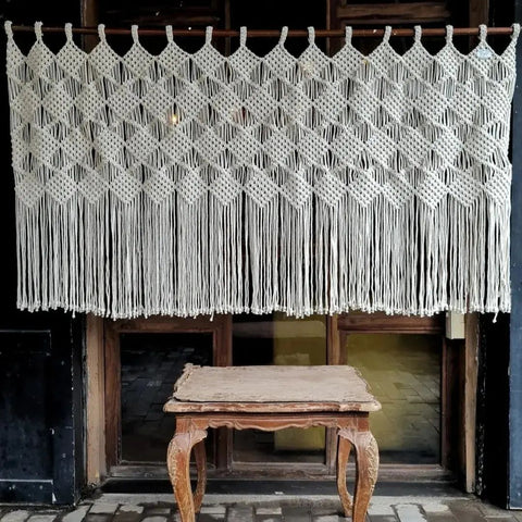 Cotton Wall Decoration Curtain Macrame Wall Curtain Wall Hanging, Wedding decor