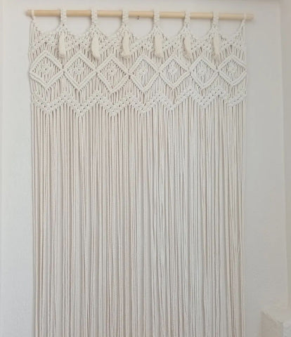 Wall Cotton Curtain Boho Macrame Wall Curtain Wall Hanging, Wedding Decor