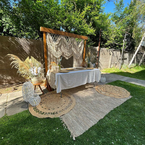 Boho Macrame Wedding Backdrop Bohemian Decor Party Backdrop