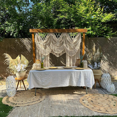 Boho Macrame Wedding Backdrop Bohemian Decor Party Backdrop