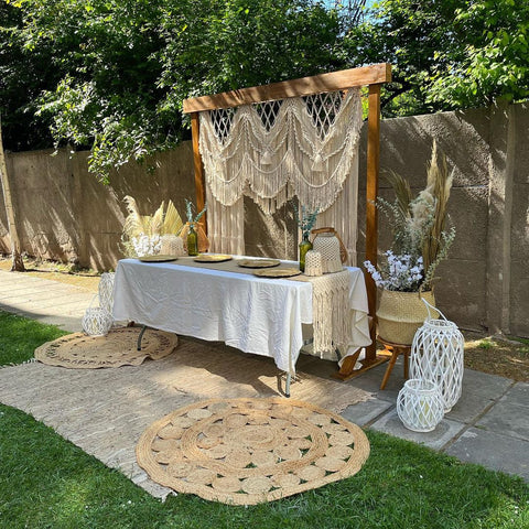Boho Macrame Wedding Backdrop Bohemian Decor Party Backdrop