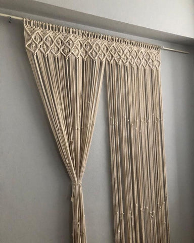 Macrame Decor Cotton Curtain Hanging Curtain Boho Macrame Wall Curtain Wall Hanging