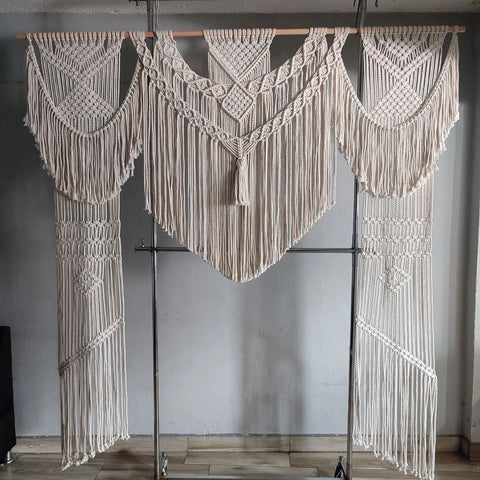 Handmade Backdrop Curtain Decoration Wall Tapestry Arch Backdrop Wedding Wall Hanging