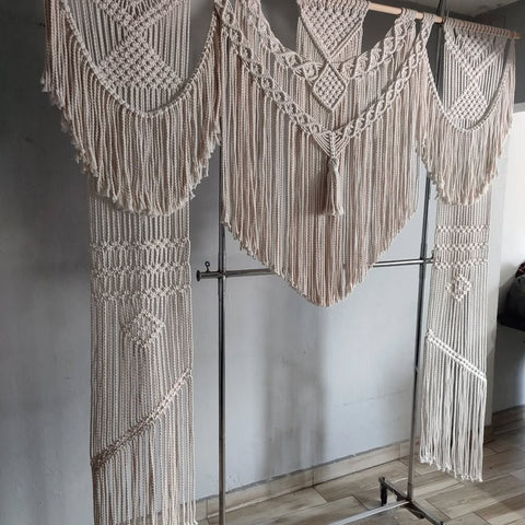 Handmade Backdrop Curtain Decoration Wall Tapestry Arch Backdrop Wedding Wall Hanging