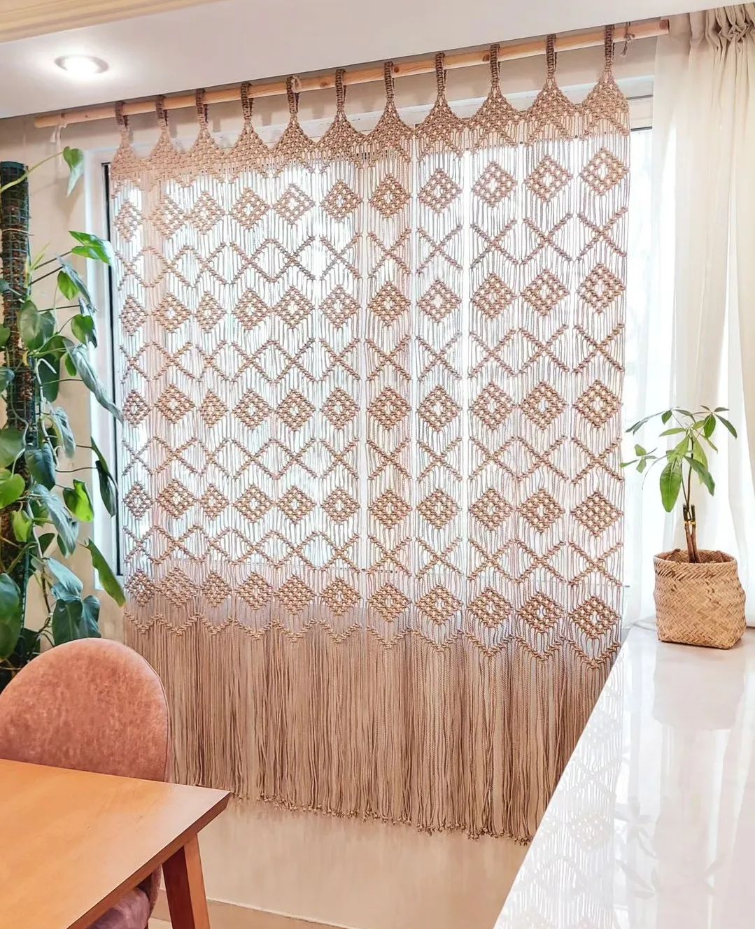 Beautiful Macrame Beautiful Boho Macrame Wall Curtain Wall Hanging