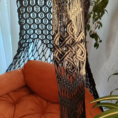 Bohemian Macrame Swing Chair, Hanging Hammock Swing Chair