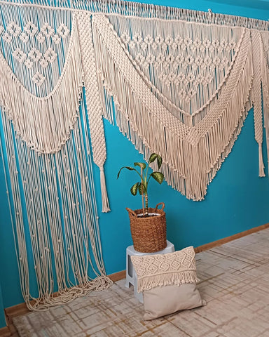 Large Wedding Decoration Boho Macrame Wedding Backdrop Bohemian Decor Party Backdrop