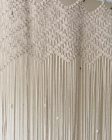 Handmade Hanging Macrame Curtain, Macramé Wall Curtain, Wall Decoration