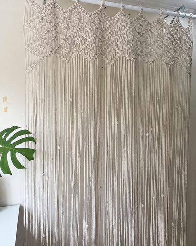 Handmade Hanging Macrame Curtain, Macramé Wall Curtain, Wall Decoration