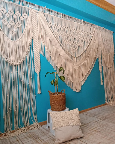 Large Wedding Decoration Boho Macrame Wedding Backdrop Bohemian Decor Party Backdrop