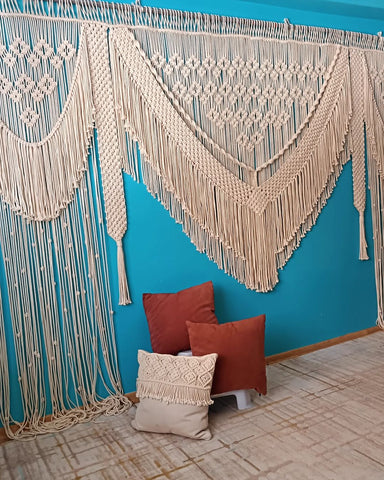 Large Wedding Decoration Boho Macrame Wedding Backdrop Bohemian Decor Party Backdrop