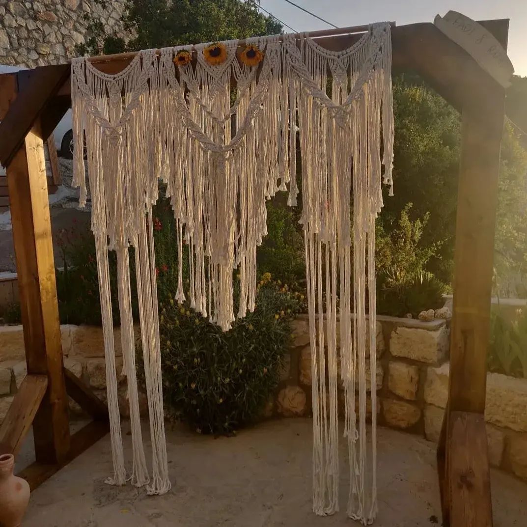 Party Decor Backdrop Beautiful Boho Macrame Wedding Backdrop Bohemian Decor
