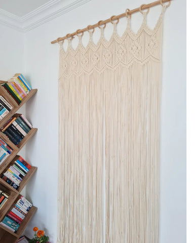 Macrame Wall Curtain, Wedding Curtain, Boho Macrame Wall Curtain Wall Hanging