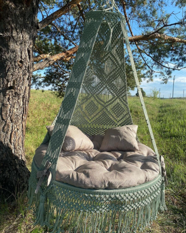 Boho Style Macrame Hammock Round Swing Hanging Cotton Chair buy